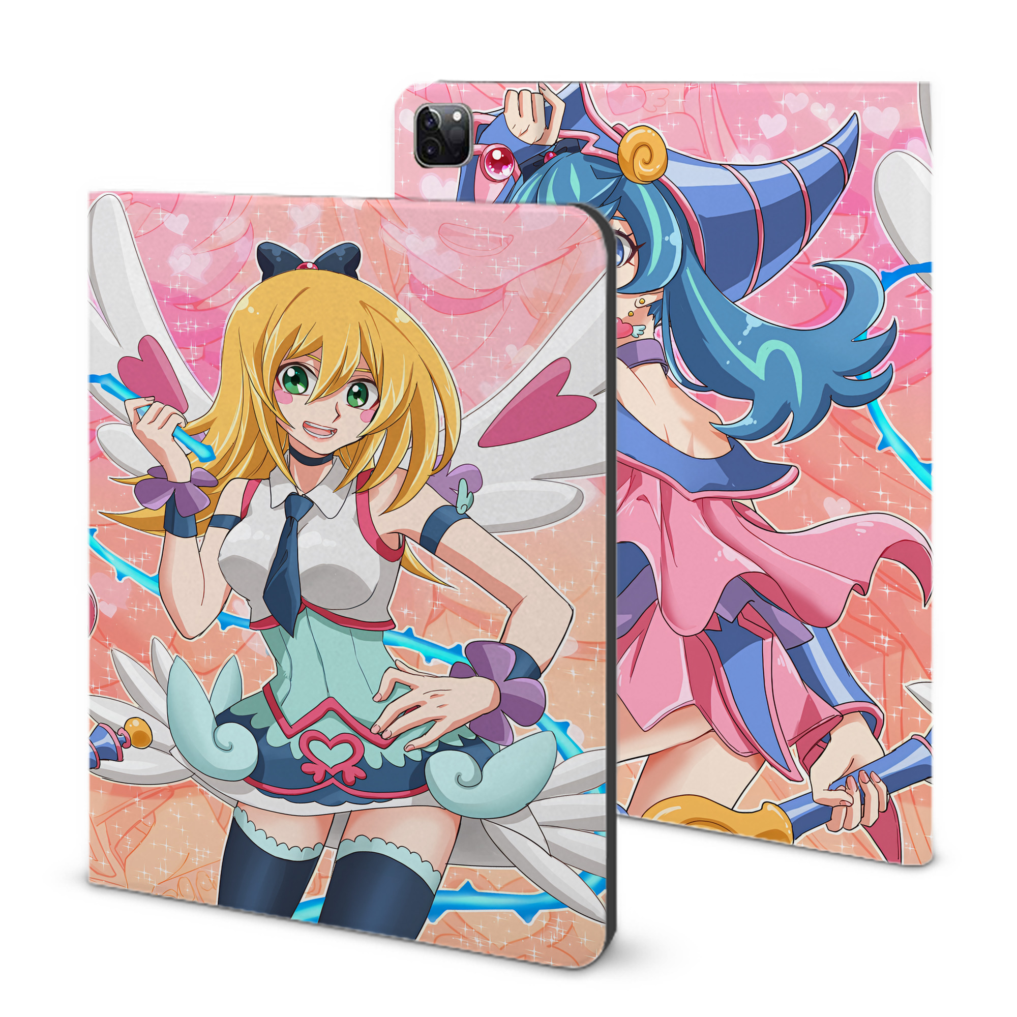 （画像用） 遊☆戯☆王 Yu-Gi-Oh! IPad ケース ブック型 PUレザー TPU 耐衝撃 軽量 薄型 ペン収納なし 全面保護 IPad 各モデル対応